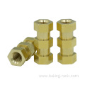 round long brass connector cap coupling ring nut